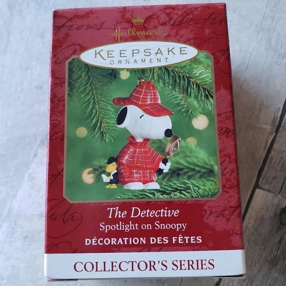 NWT - 2000 The Detective, Spotlight on Snoopy #3, PEANUTS - Hallmark Ornament